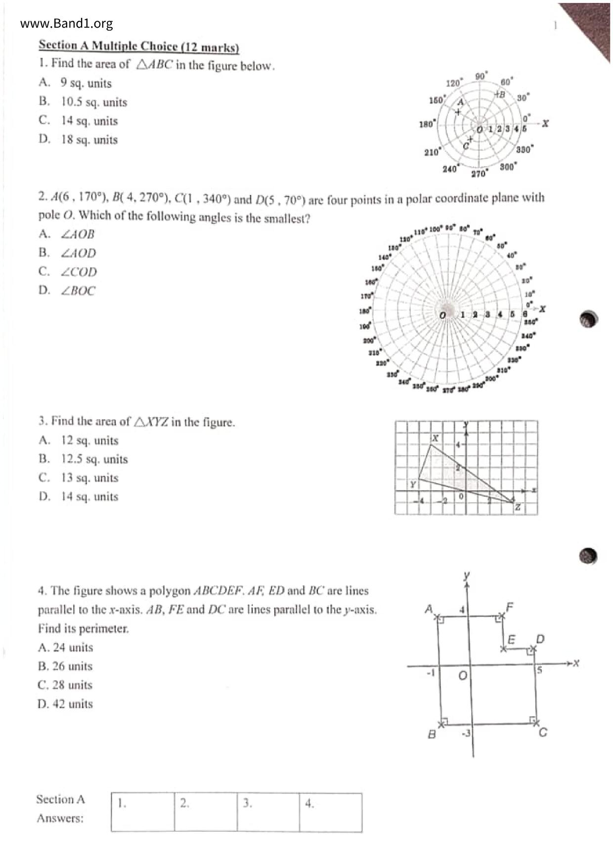 F1Maths試卷