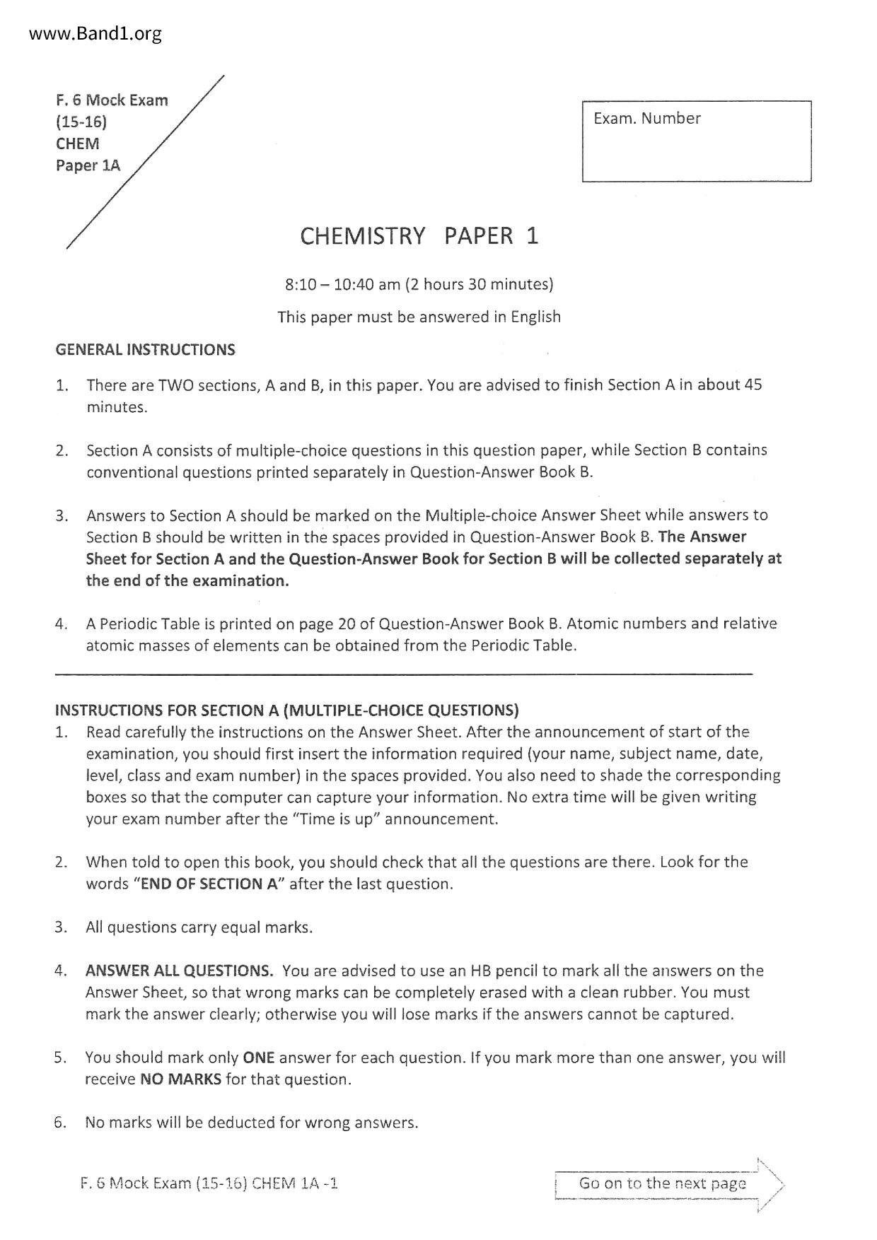 F6Chemistry試卷