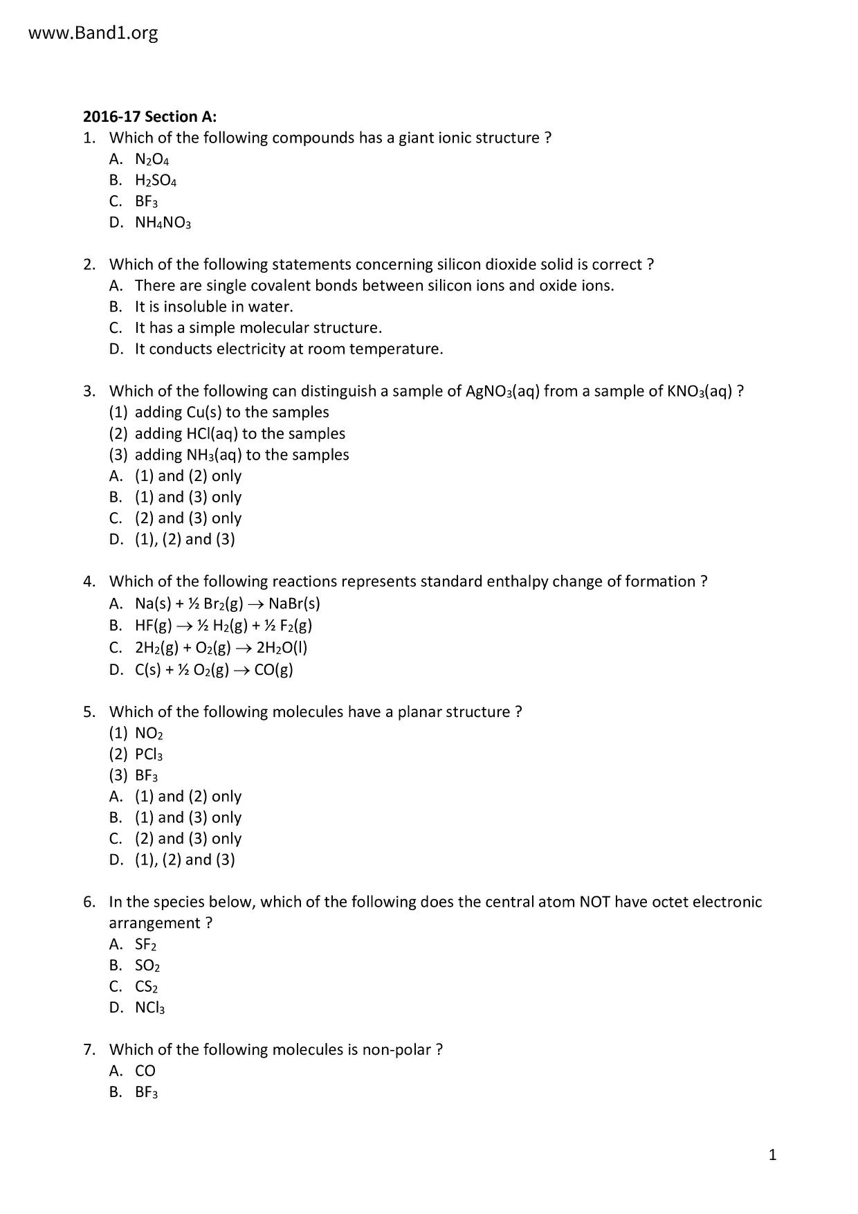 F5Chemistry試卷