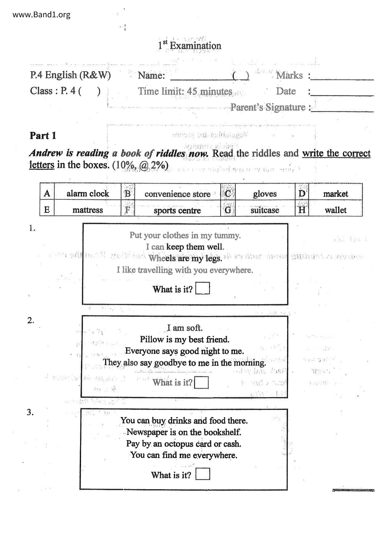 P4English試卷