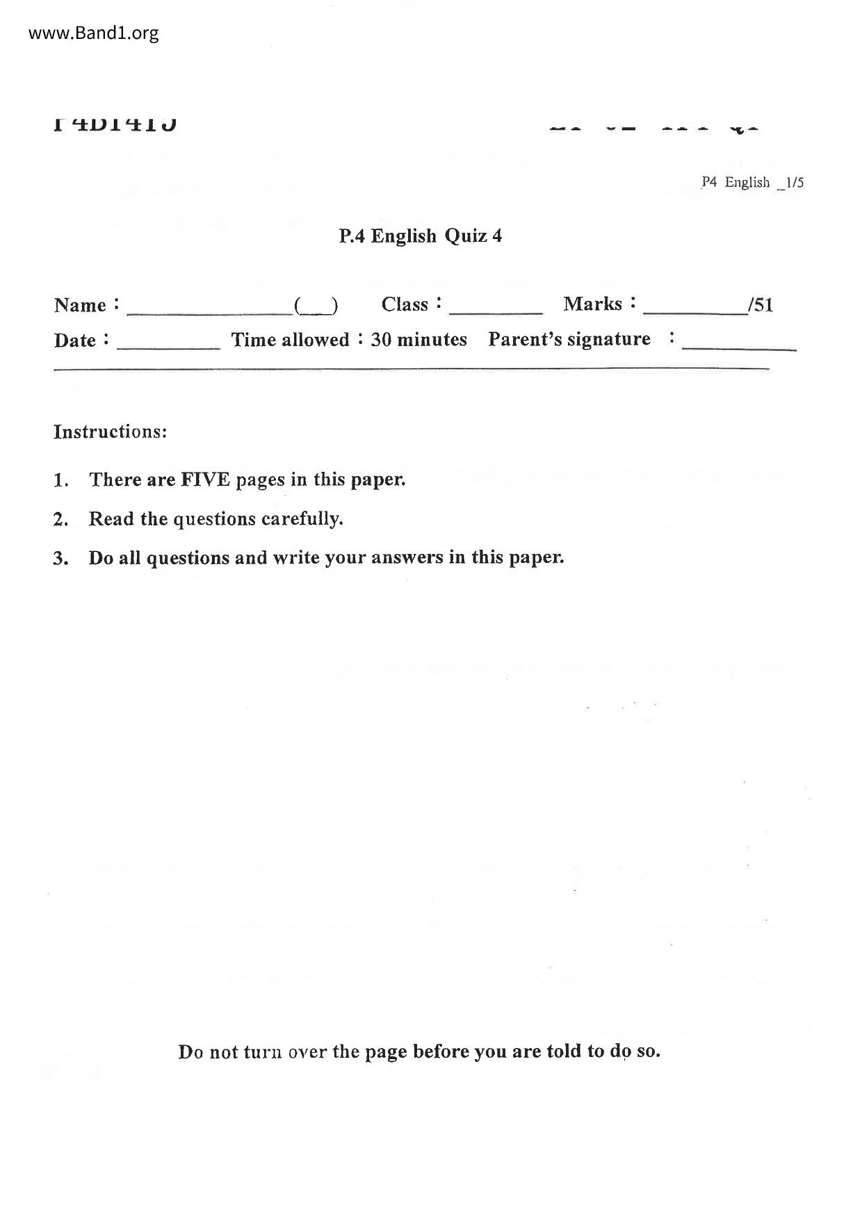 P4English試卷