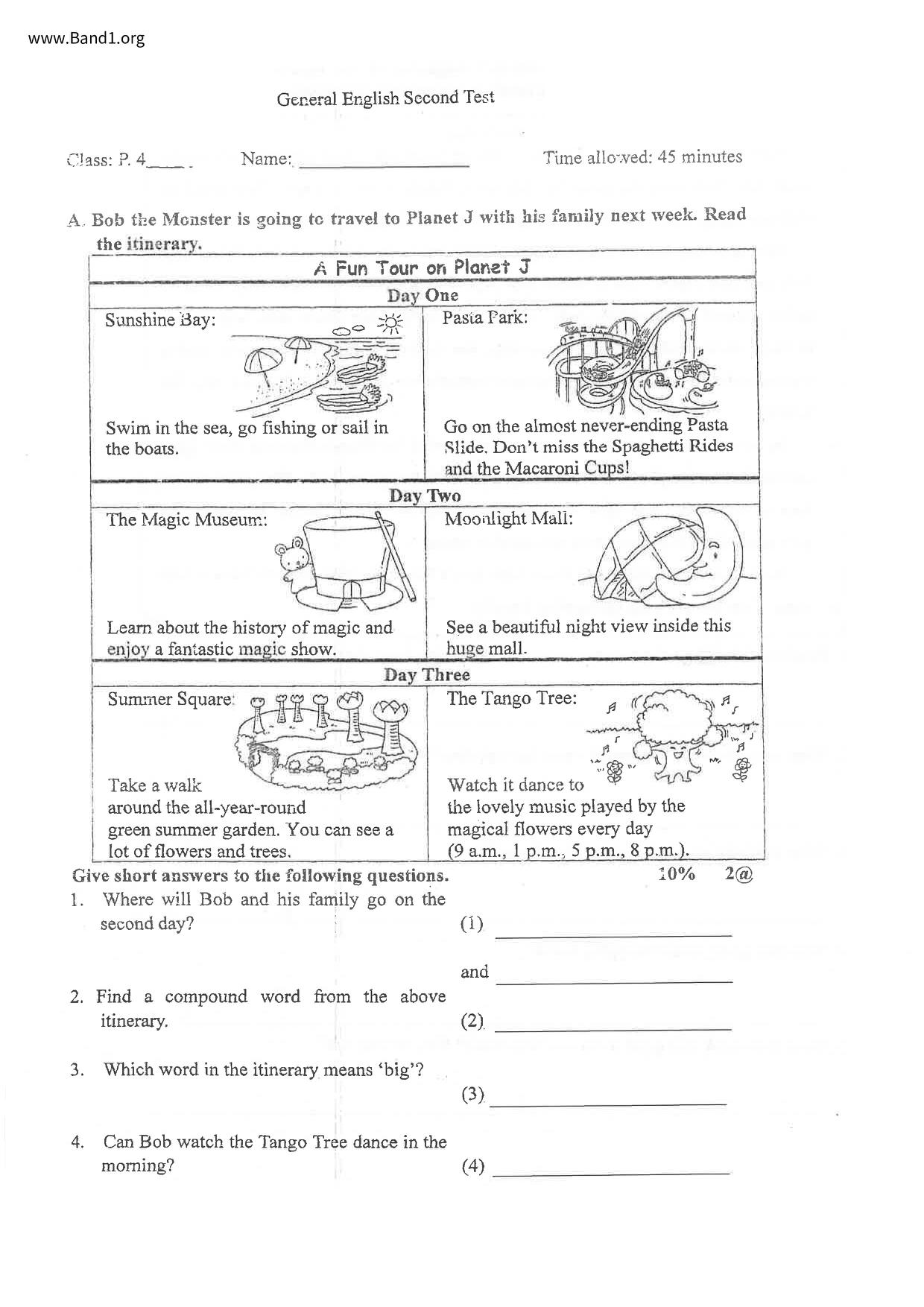 P4English試卷