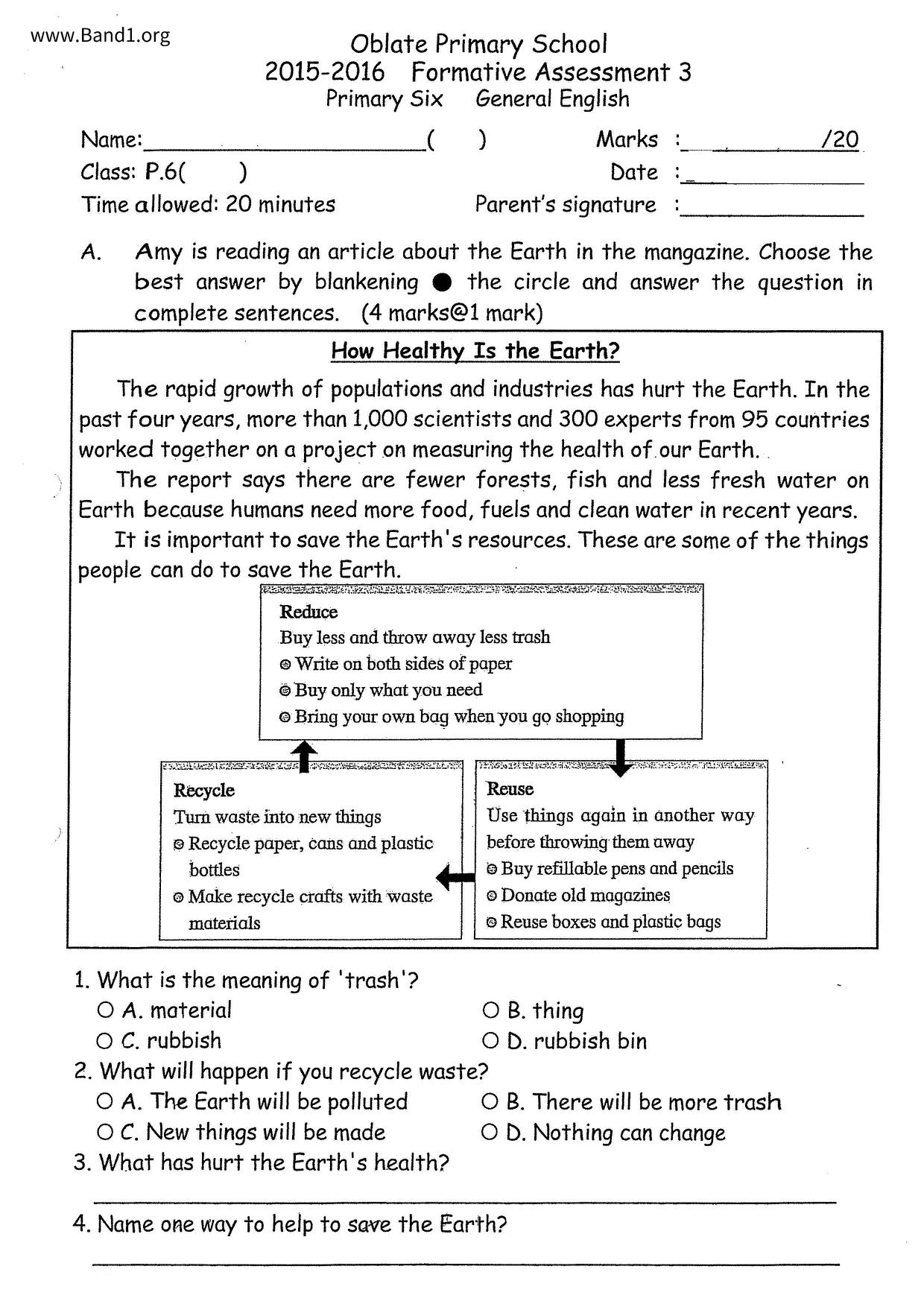 P6English試卷