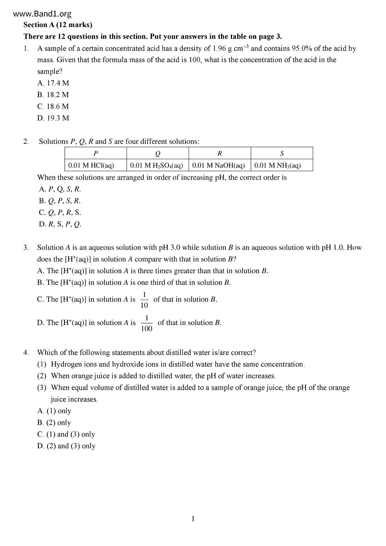 F5Chemistry試卷