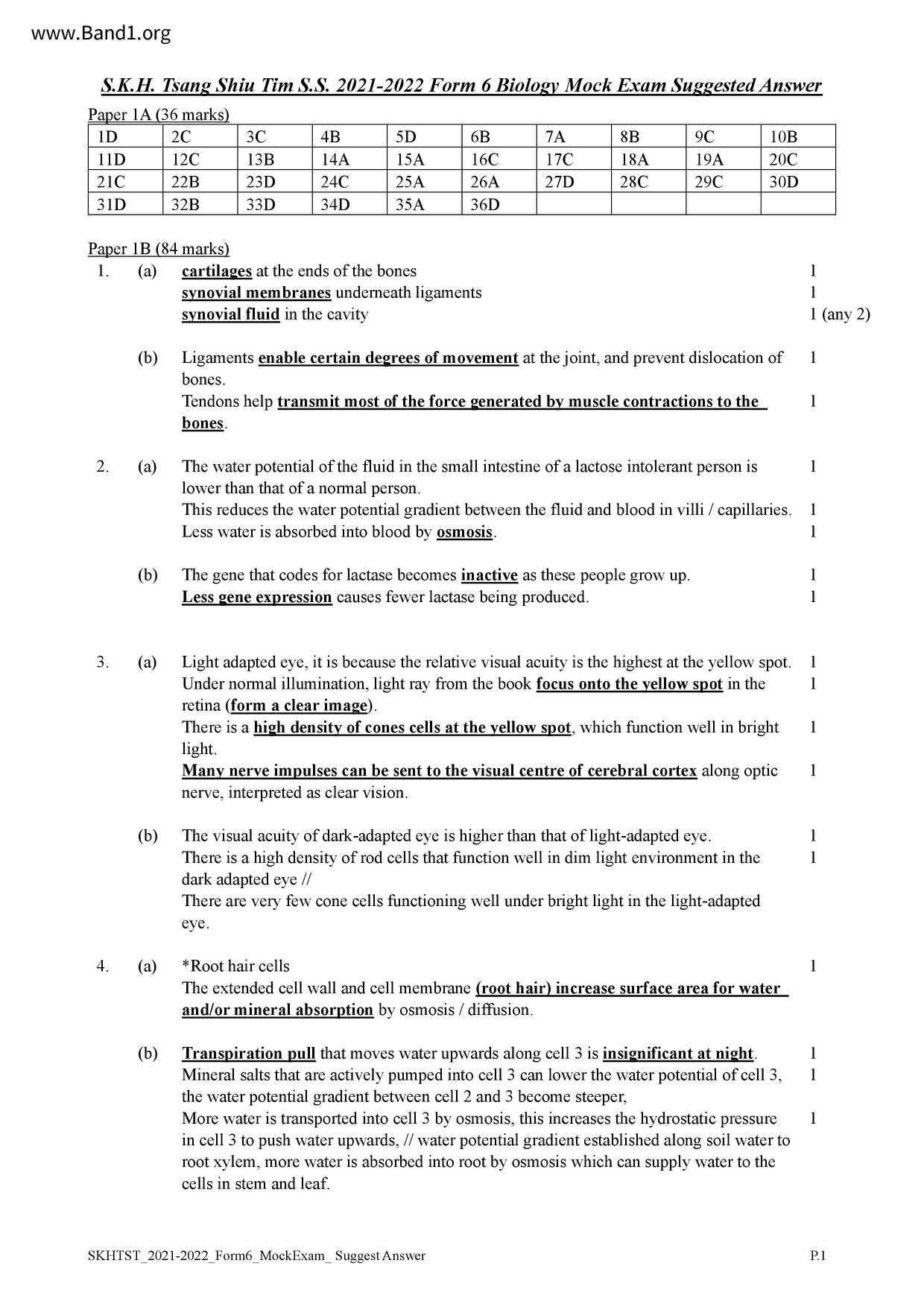 F6Biology試卷