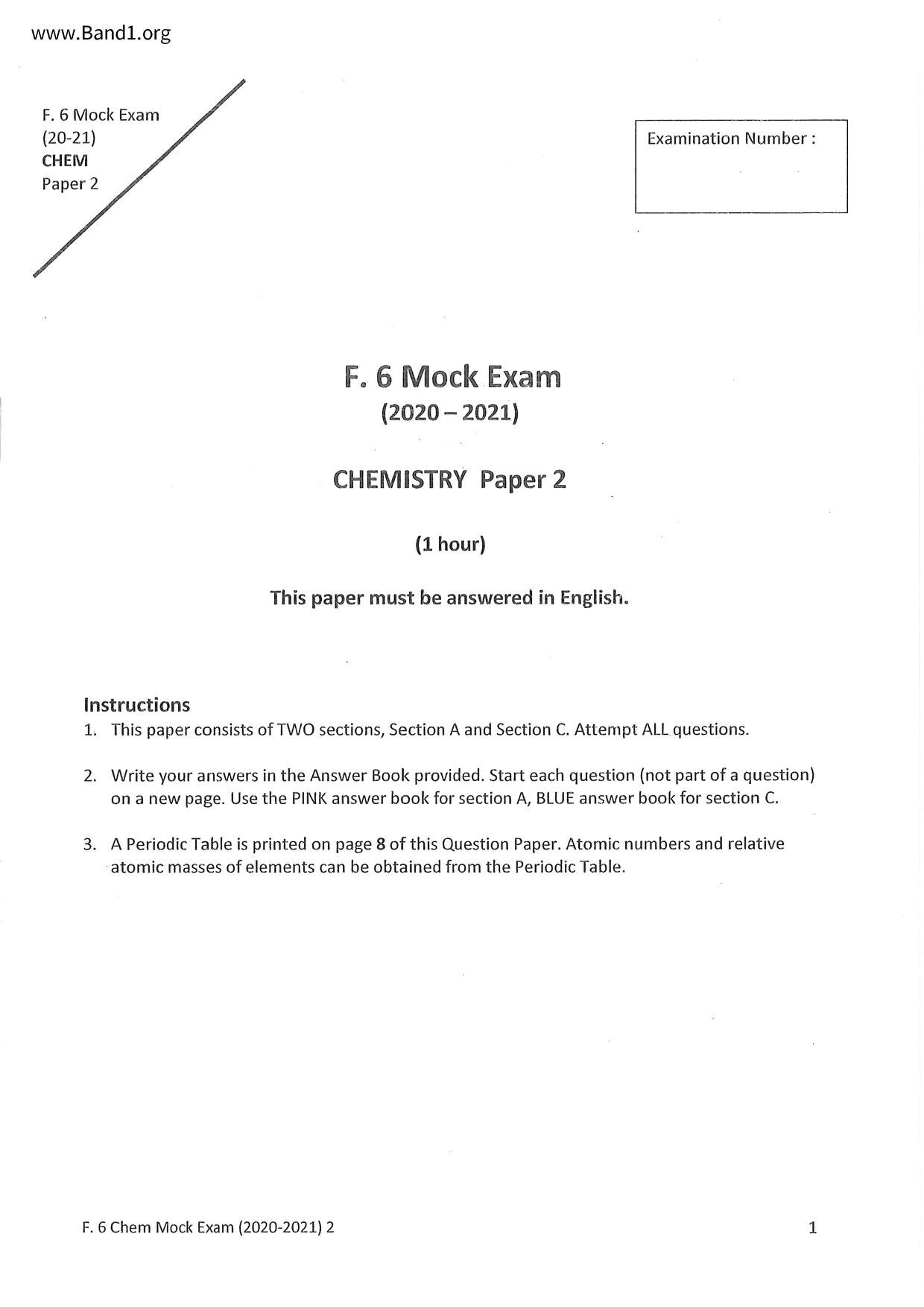 F6Chemistry試卷