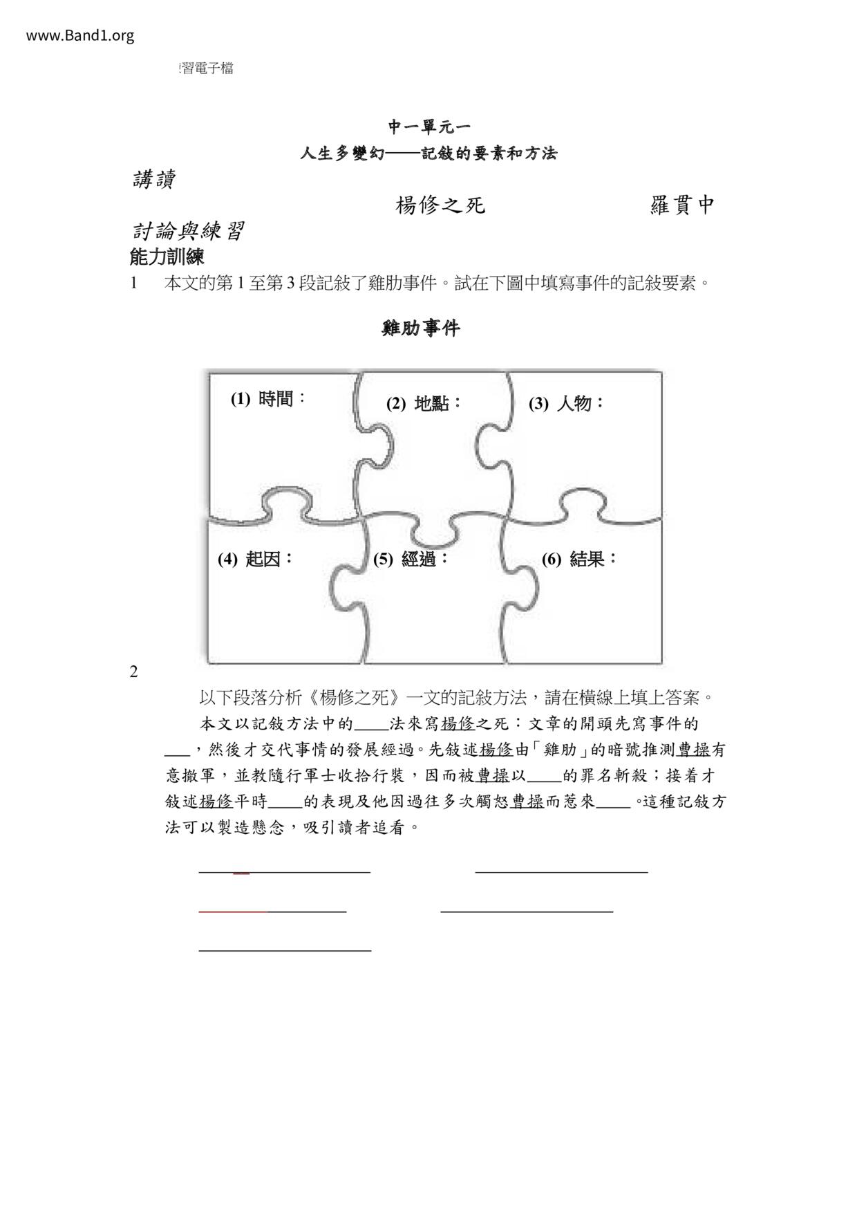 F1Chinese楊修之死筆記