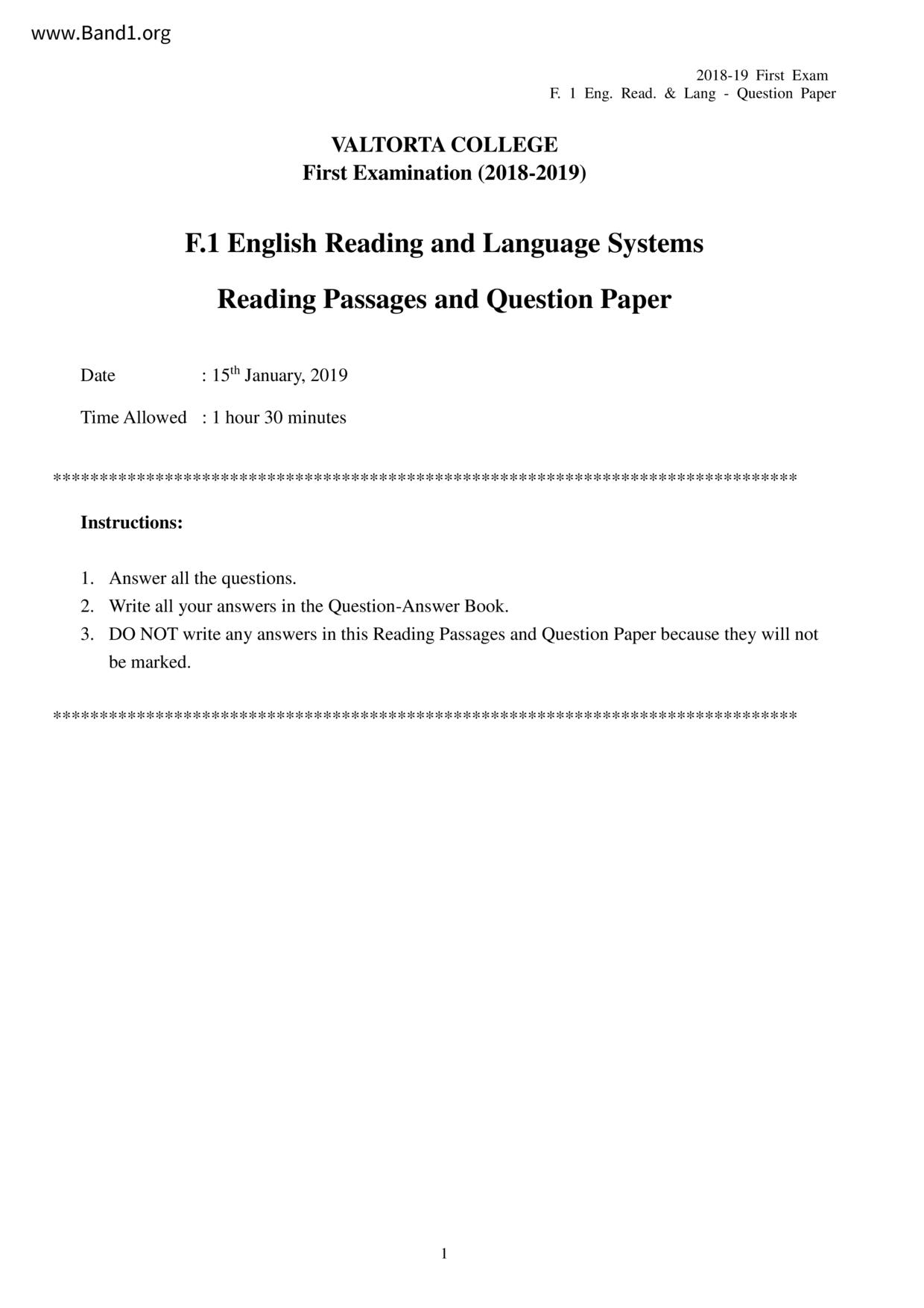 F1English試卷