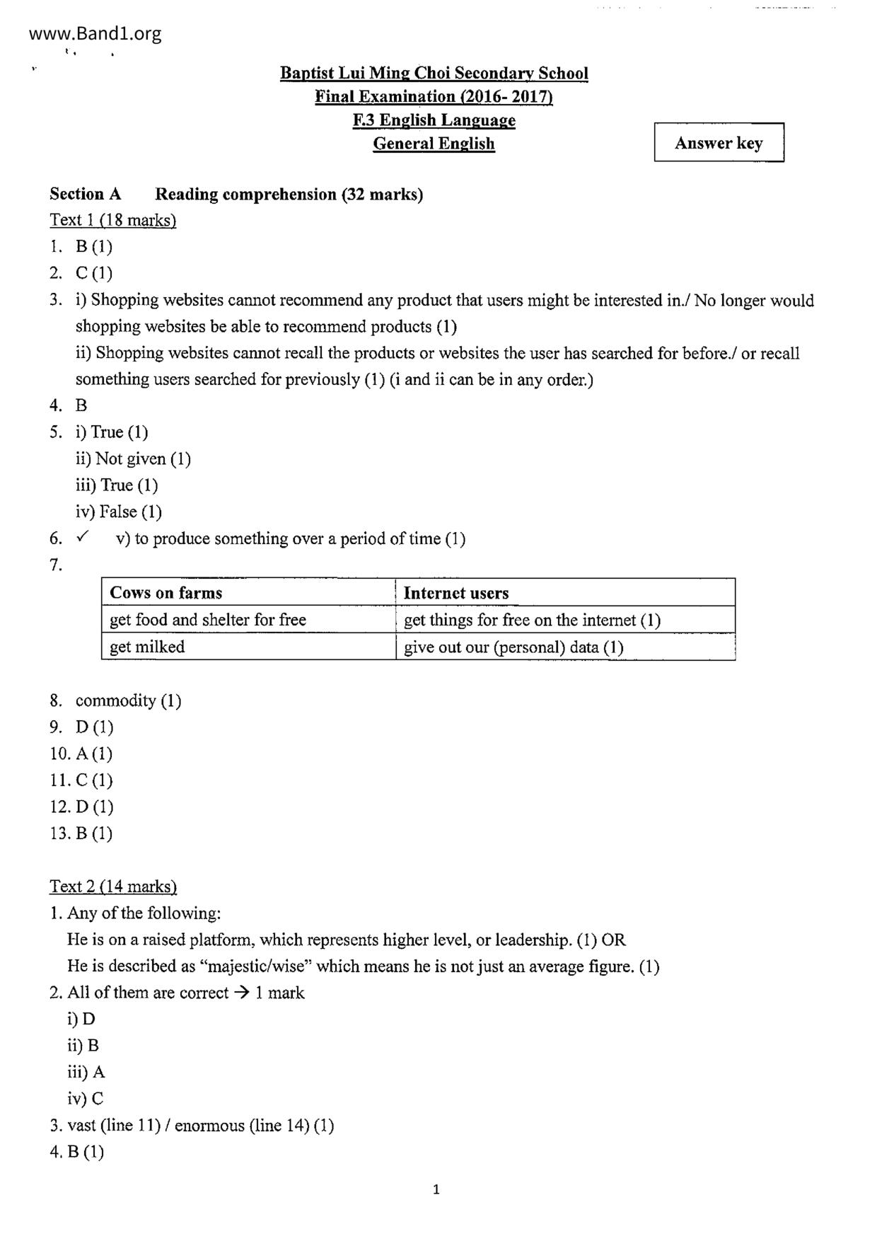 F3English試卷