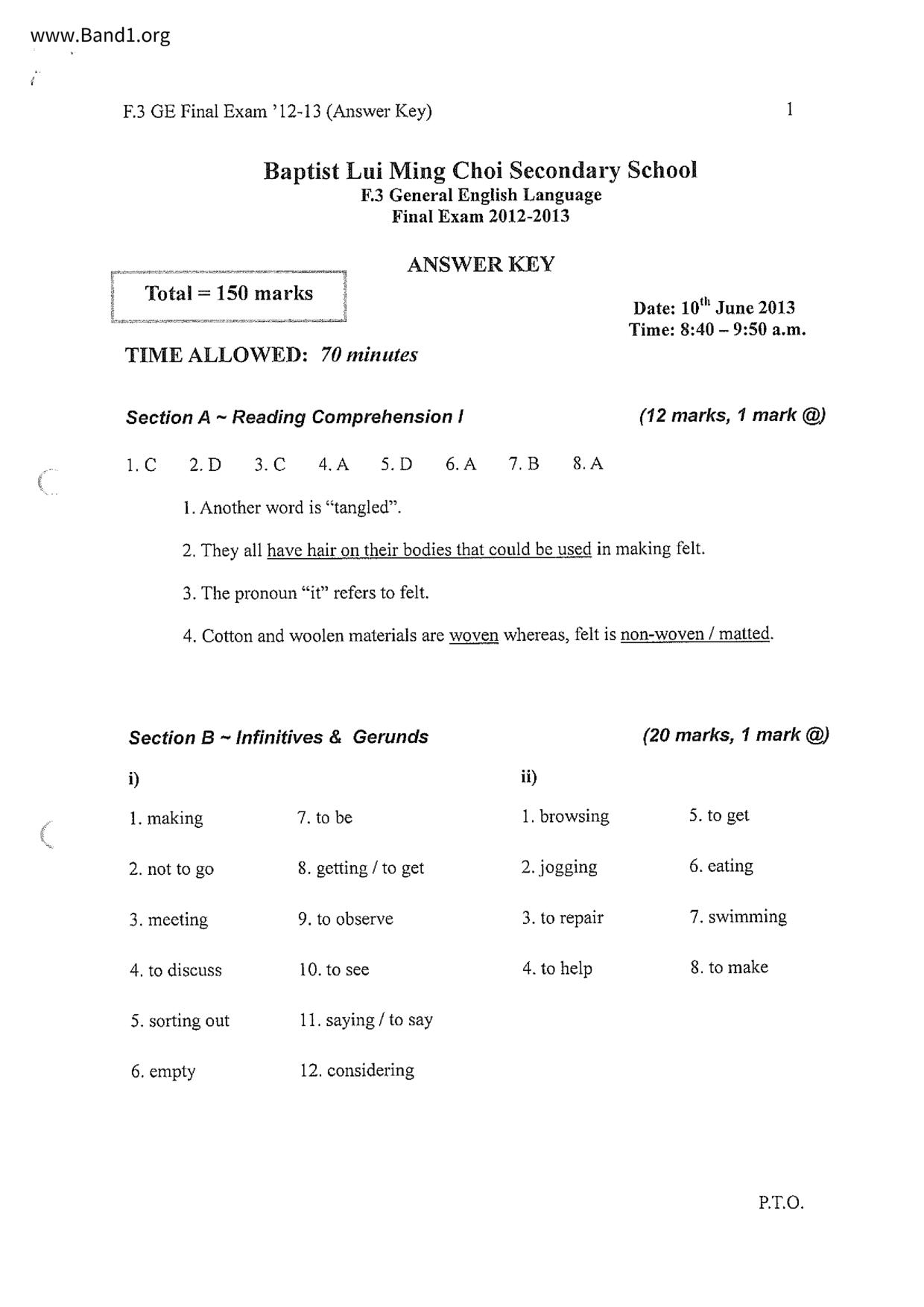 F3English試卷