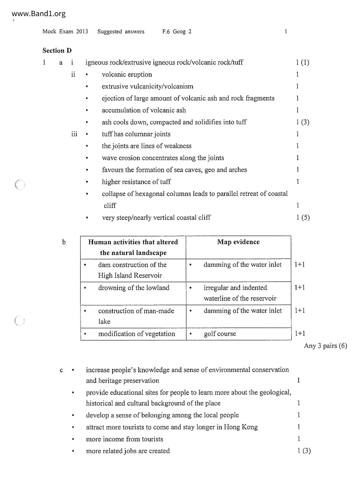 F6Geography試卷