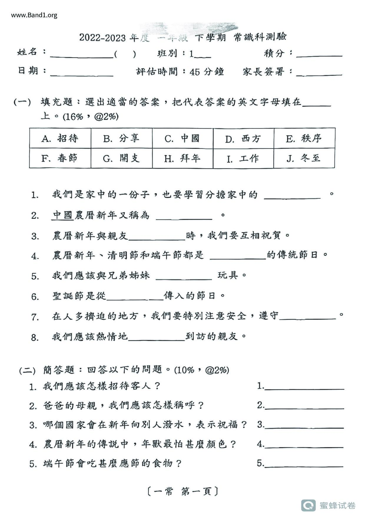 P1GS試卷