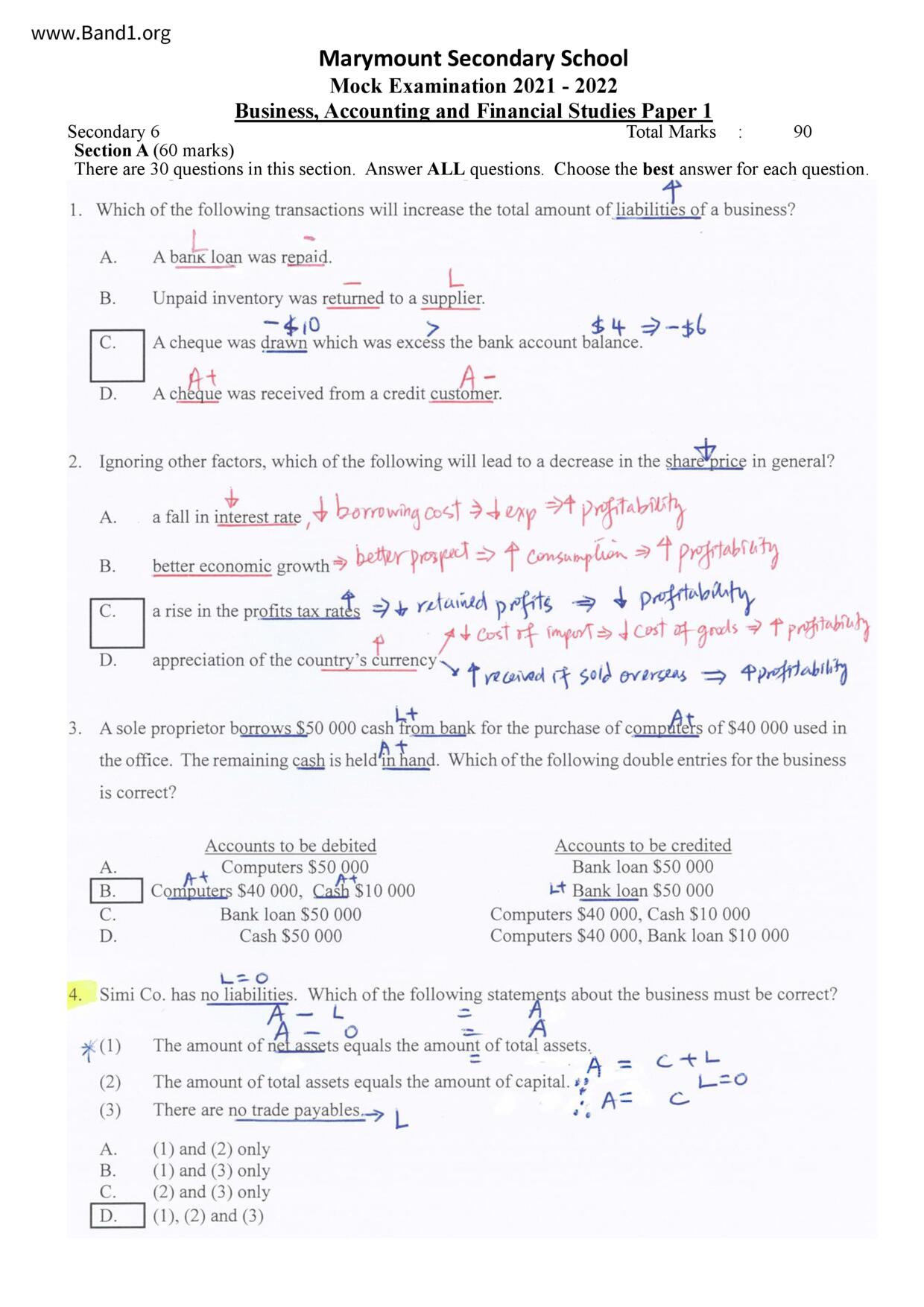 F6Accounting試卷