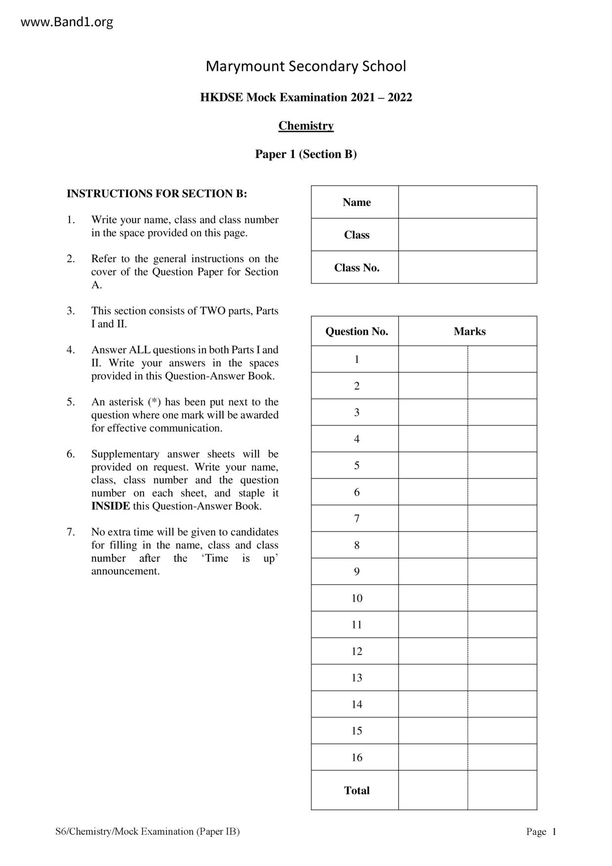 F6Chemistry試卷