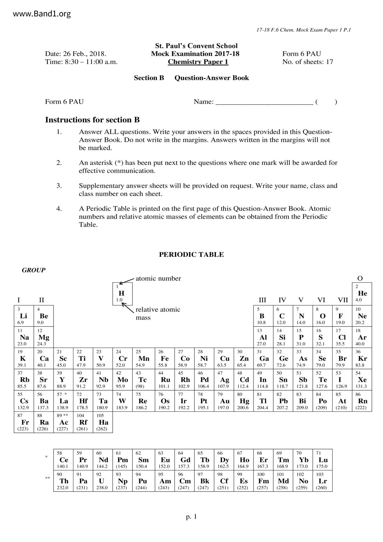 F6Chemistry試卷