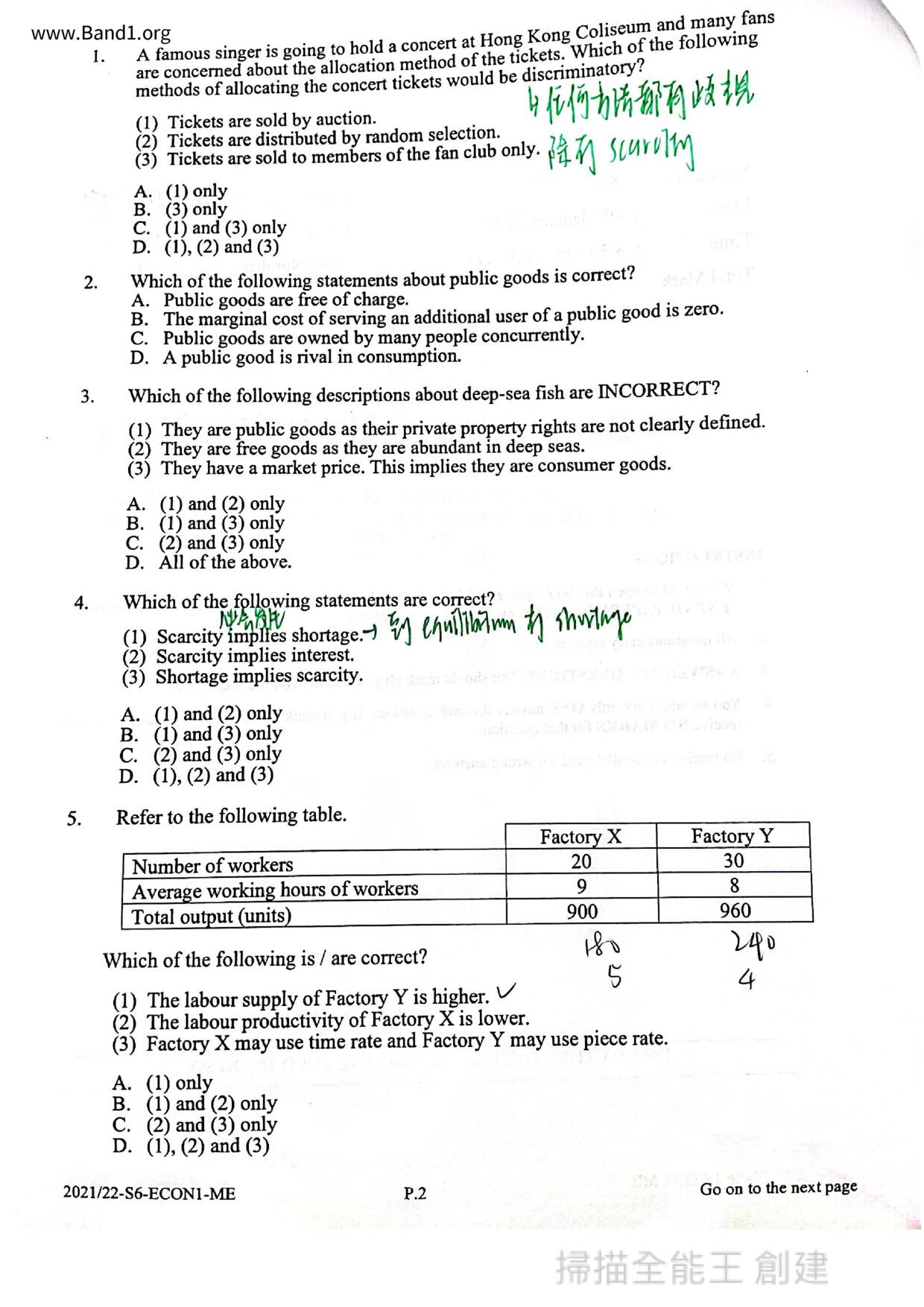 F6Economics試卷