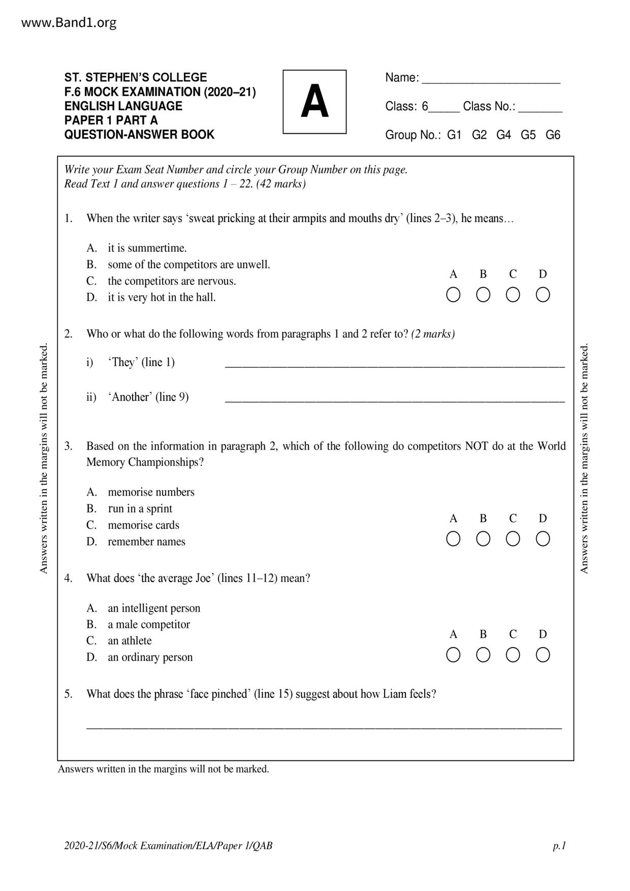 F6English試卷