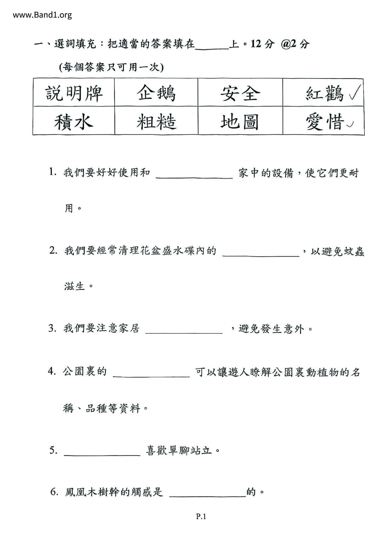 P1GS試卷