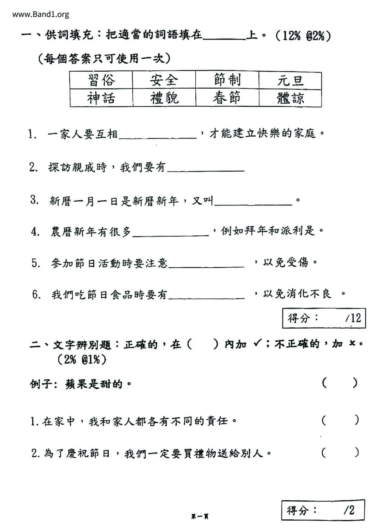 P1GS試卷