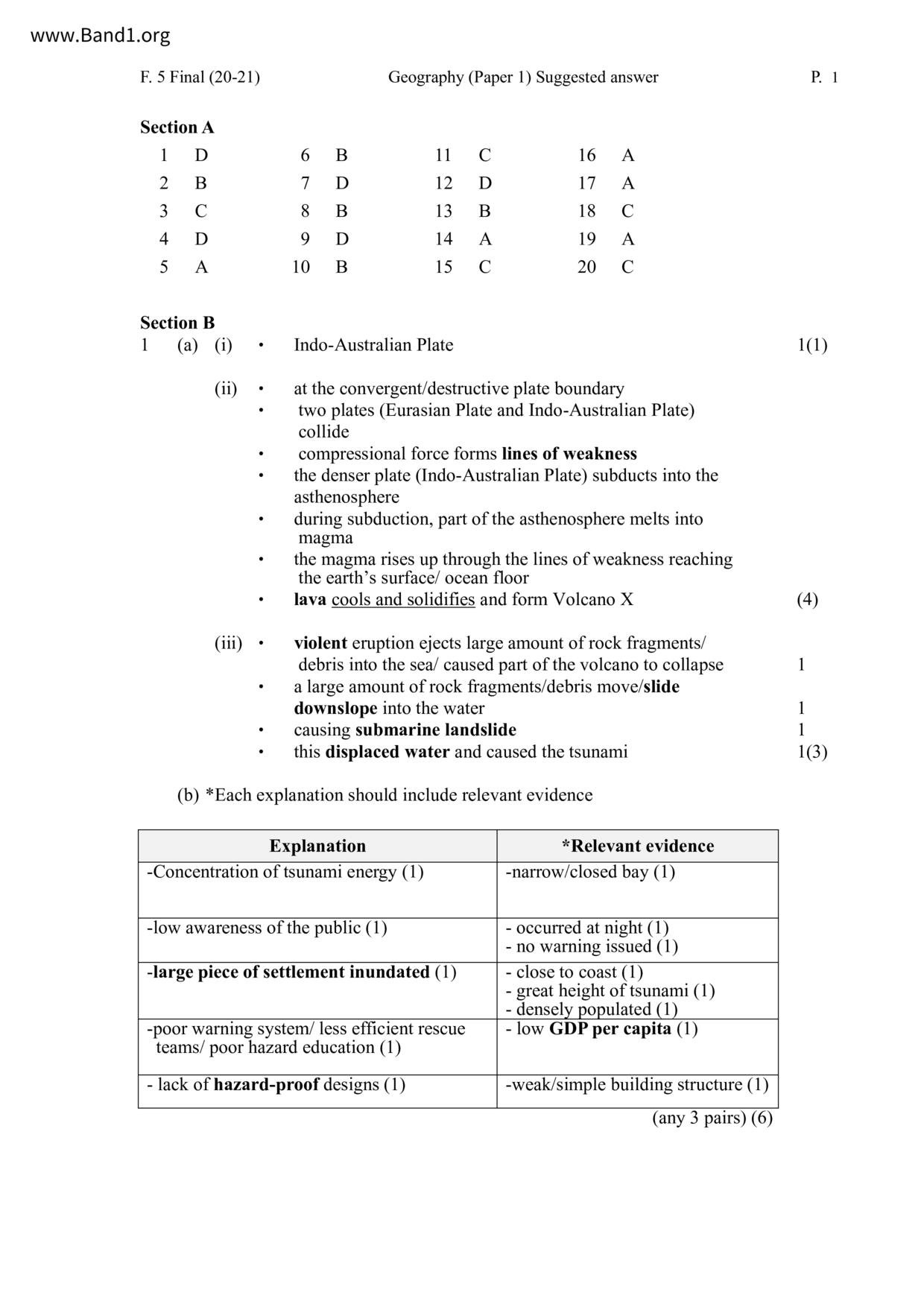 F5Geography試卷