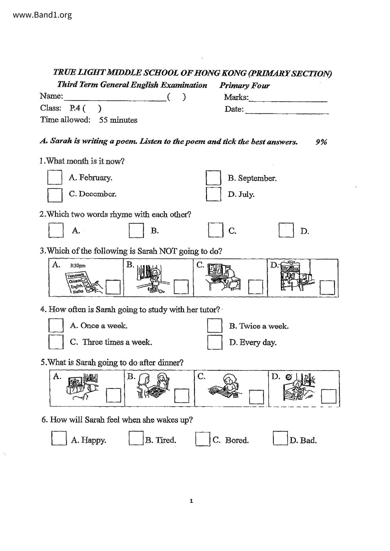 P4English試卷