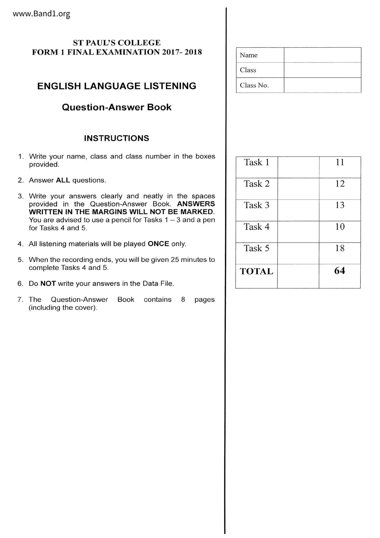 F1English試卷