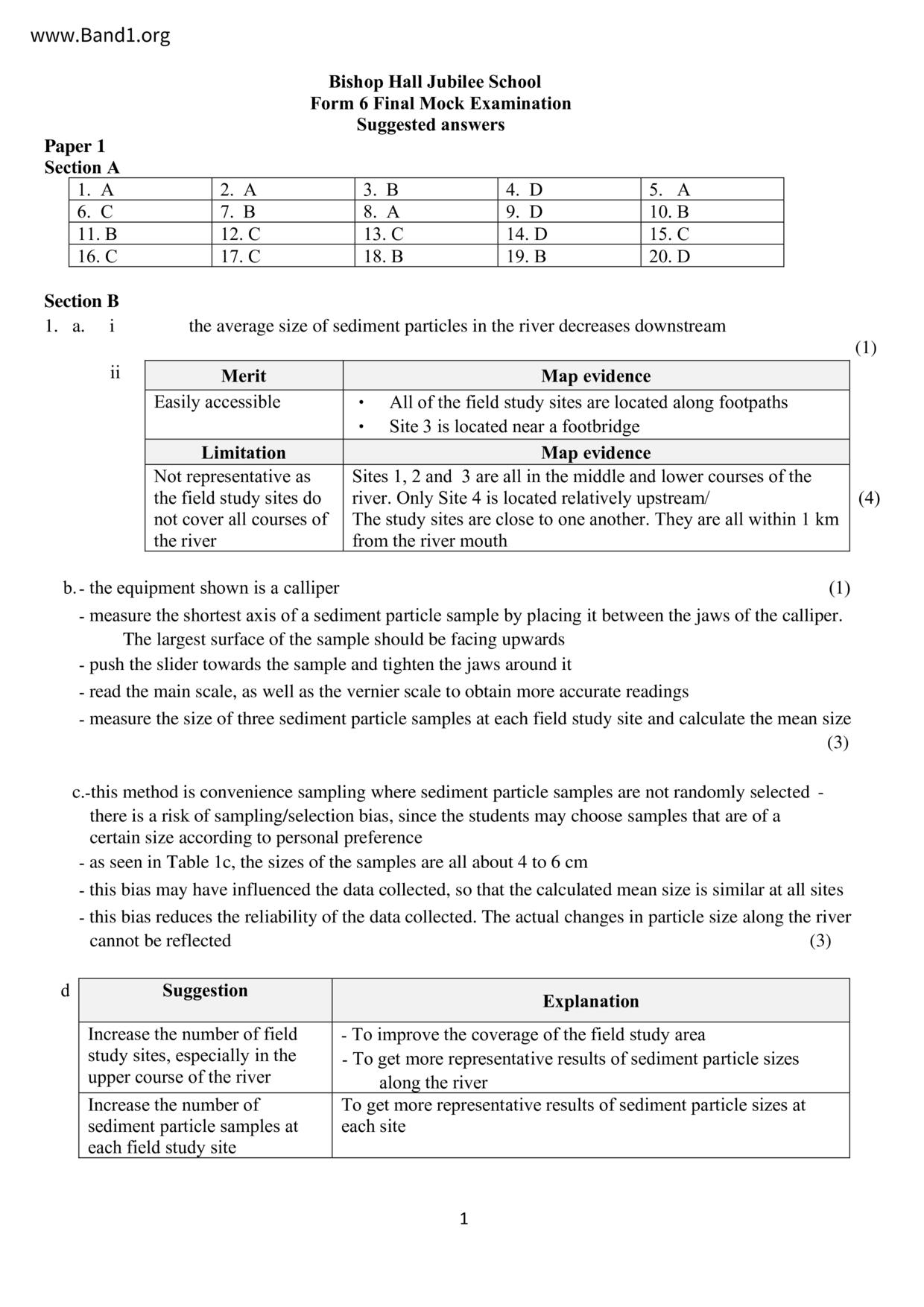 F6Geography試卷